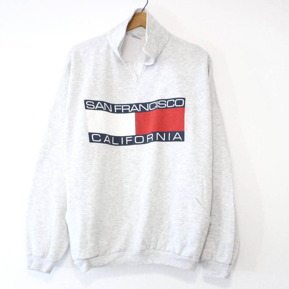 Vintage 90s San Francisco California Sweatshirt Gray Men’s XL Souvenir